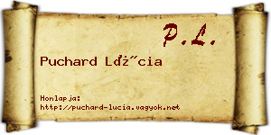 Puchard Lúcia névjegykártya